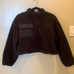 Oak+Fort cropped sherpa sweatshirt